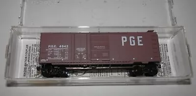 Micro Trains N Scale 40' Pacific Great Eastern 4942 Standard Box Car #22070 • $12.99