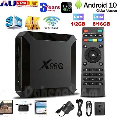 X96Q TV Box HD Android 10.0 Smart UHD 4K WIFI Media Player HDMI  Streaming Boxes • $34.19