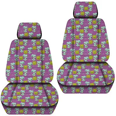 Fits VW Beetle Front Car Seat Covers In Tropical Fish Blue/purple Snoopy Pink... • $62.55