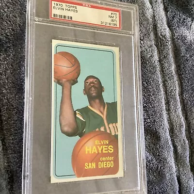 Elvin Hayes 1970 Topps #70 San Diego Rockets Hof Card Psa 7 (st) Nm  • $20.50