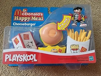 Vintage 2000 Hasbro Playskool Mcdonald's Happy Meal Cheeseburger Set - Nip • $49.99