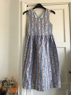 Laura Ashley Vintage Mother & Child Blue Floral Cotton Girls Dress 9-10 Years • £33