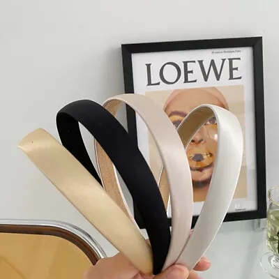 Hair Band French Thin Side Texture Simple Color Retro Gentle Silk Headband~ • $4.11