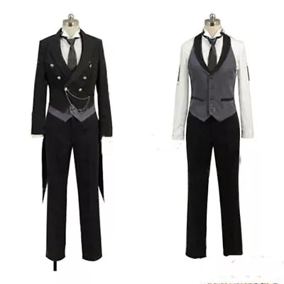 $36.98 • Buy Black Butler 2 Kuroshitsuji Sebastian Michaelis Clothing Uniform Cosplay Costu #