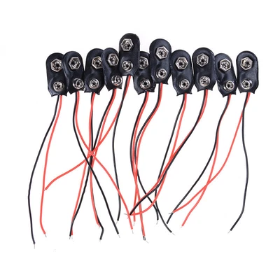 £1.61 • Buy 10Pcs 9V Battery Snap Holder Clip Connector Hard Shell 10CM Cable Lead&P1 C❤M