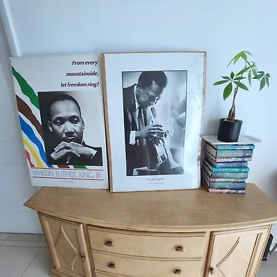 Martin Luther King Jr Poster 36x24  Vintage 1980s Tribute Let Freedom Ring Photo • $64