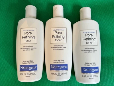 $29.99 • Buy (3) Neutrogena Pore Refining Toner Alpha And Beta Hydroxy Formula 8.5 Fl. Oz.