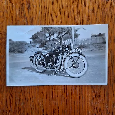 Vintage 1938 AJS 350cc Motorcycle Photograph • $10