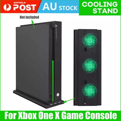 Vertical 3 Fans Cooling Stand Extra USB 2.0 Hubs For Xbox One X Game Console • $14.99