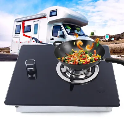 Boat Caravan RV Camper Built In 1 Burner LPG Gas Stove Hob 8mm Tempered Glass • $98.80