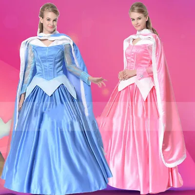 Adult Aurora Dress Sleeping Beauty Cosplay Costume Princess Ball Gown/ • $71