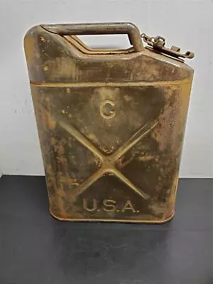 CONCO ICC 5L 20-5-51 Military Metal US Army Jerry Gas Can Green Willys Jeep 1951 • $69.99