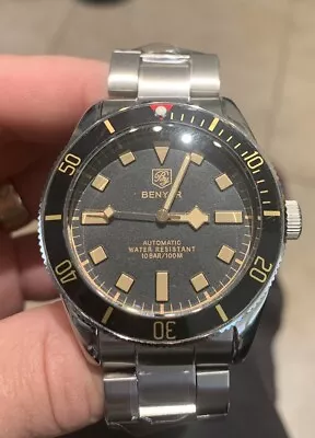 Benyar 5179 BB Homage Automatic Men’s Dive Watch 42mm Black Dial • $68.99