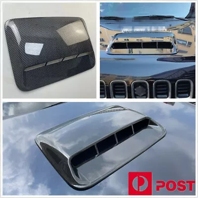 New Gloss Carbon Fiber ABS Car SUV Hood Scoop Vent Bonnet Intake Cover Universal • $23.40