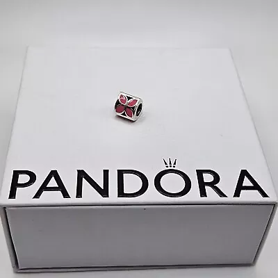 Genuine Pandora Pink Enamel Flower Charm ALE 925 #790437EN05 • £16