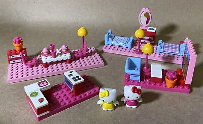 Mega Bloks Hello Kitty Dream House Furniture Lot & 2 Hello Kitty Figures • $19.99