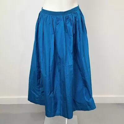 Liberty Skirt Size 10 Womens Blue Silk Vintage -WRDC • £9.50