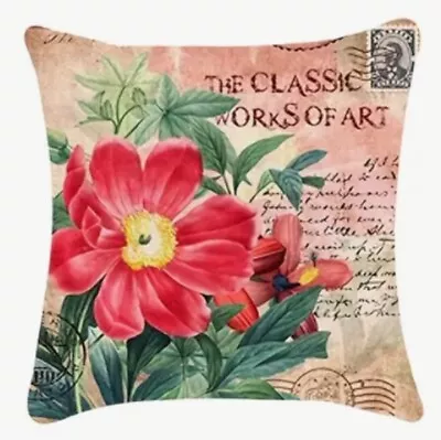 Vintage Floral Mixed Flowers Spring Easter Throw Pillow Cover Holiday HOME Decor • $15.95