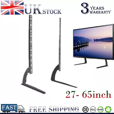 Universal Table Desk Pedestal TV Stand Screen Monitor Riser 27  To 65  LCD LED  • £13.99