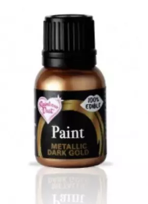 3 X Rainbow Dust Paint Metallic 'Dark Gold' Edible Cake Decoration Sugar Craft. • £12.99