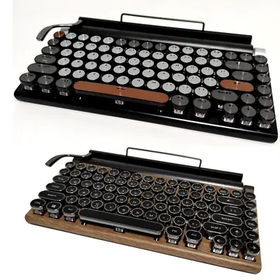 Steampunk Typewriter Mechanical Keyboard Bluetooth Wireless Dual Modes 83 Keys • $140.79