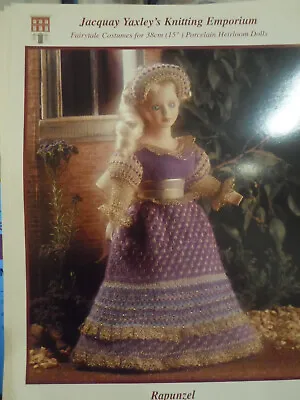 New -  Jacquay Yaxley's-    Rapunzel       15  Doll Knitting Pattern • £3.50