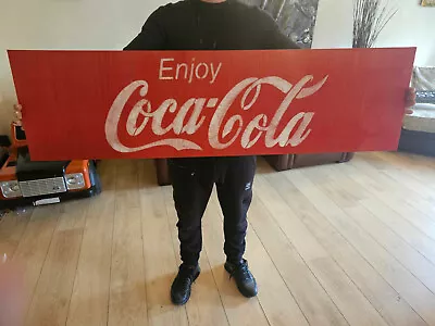 Coca Cola Wooden Sign Large Mancave Sign Bar Sign • £29.99