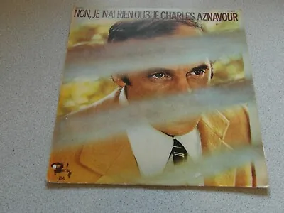 Charles Aznavour - Non Je N'ai Rien Oublie - Vinyl LP Album - French Import ** • £4.94