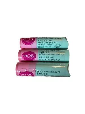 Eos Lip Balm X3 Watermelon Frose Shea Sustainable .14oz Wild Grown Chapped Lips  • $18