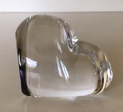 CHRISTOFLE ~ Crystal Heart Figurine ~ 3  ~ Signed ~ Made In France • $40