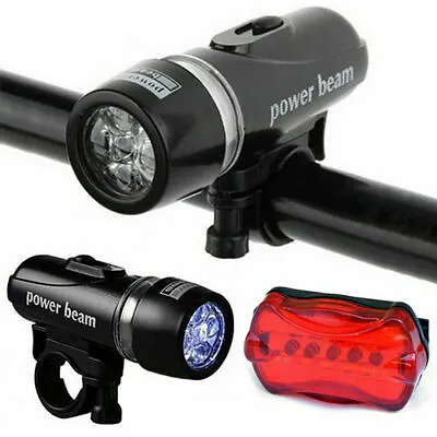 5 LED Bike Light Set MTB Cycling Headlight And Taillight Front And Rear Lamp US • $7.35