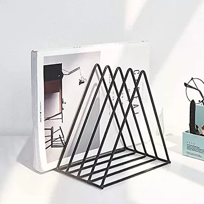 Triangle File Holder5 Slot Metal Vinyl Record Stand Holder Magazine Newspaper Ho • $25.61