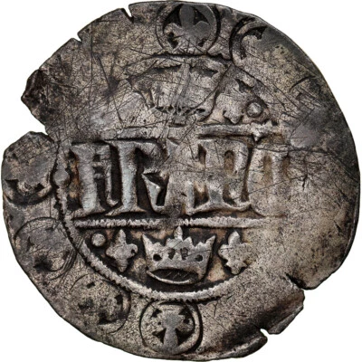 $217.80 • Buy [#857833] Coin, France, Jean II Le Bon, Blanc Aux Quadrilobes, VF(30-35), Billon