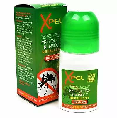 Xpel Mosquito & Insect Roll On Repellent 75ml Long Lasting Protection Insects • £4.49