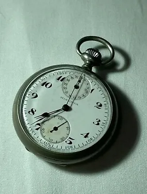 Antique Pocket Watch Chronograph Made By Minerva Before Ww1 • $1600