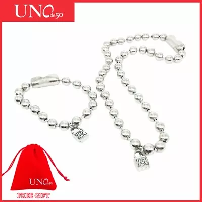 Brand UNO De 50 Jewelry Set Stainless Steel Unisex Beaded Necklace Bracelet Gift • $17.50