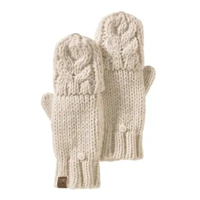  Legendary Whitetails Womens Ivory North Woods Pop Top Mittens • $20.20