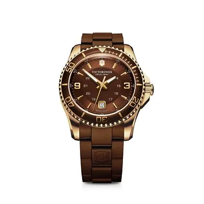 Victorinox Swiss Army Men's Maverick GS Brown Dial Rubber Strap Watch 241608 • $357