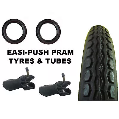 £25.83 • Buy 2 X Quinny Freestyle EASI-PUSH PRAM TYRES 12 1/2  X 2 1/4 + Bent Valve Tubes