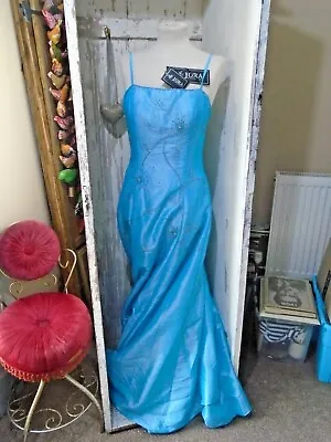 £30 • Buy NEW Jora Collection Light Blue Sequined Prom Dress With Shawl M 