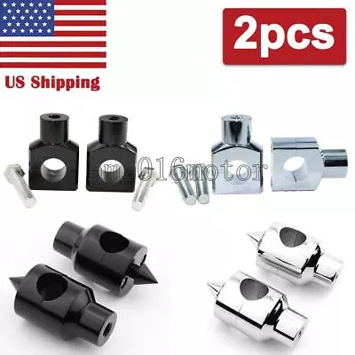 Black Chrome Motorcycle 1  Handlebar Risers For Honda VTX 1300 1800 C R S RETRO • $31.88