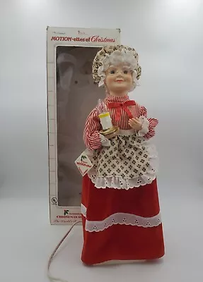 19” Telco 1994 Motion-ette Animated Illuminated Candle Light Mrs Claus Vtg Video • $84.95