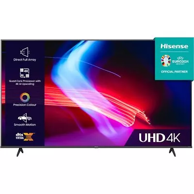 Hisense 43A6KTUK 6 Series 4K Ultra HD Smart TV - Black • £228.99