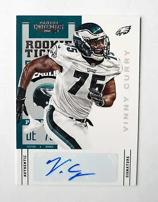 Vinny Curry 2012 Contenders #198 Rookie Ticket AUTO 2 Tackles In SUPER BOWL LII • $11.95