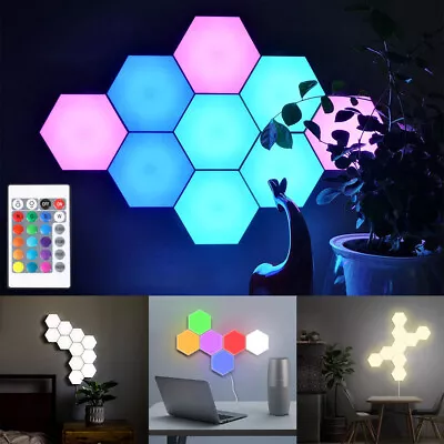 £9.35 • Buy LED Honeycomb Wall Lights RGB Gaming Hexagon Lights Panel Smart Modular Lamp UK