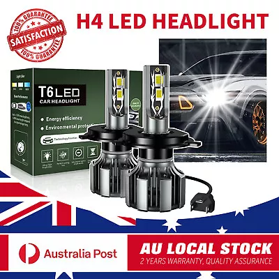 H4 Headlight Light LED Bulbs For Toyota Hilux KUN26 Ute 3.0 D-4D 4WD 2006-2015 • $43.46