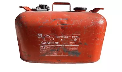 OMC Gas Can Outboard Motor Marine 6 Gallon Metal Vintage • $28