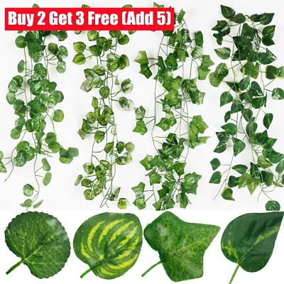 Artificial Ivy Garland Fake Vine Trailing Leaf Hanging Plant Foliage Xmas Decors • £2.97