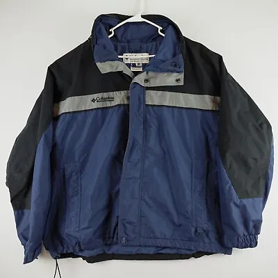 Columbia Jacket Mens XL Blue Interchange Core Snow Ski Bugaboo Outdoor Parka • $22.49