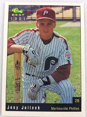 1991 Martinsville Phillies-Classic BEST Minor Lg Baseball Card-Joey Jelinek • $5.95